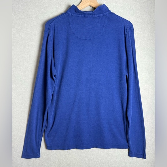 Peter Millar Navy Sunwashed Waffle Knit Quarter-Zip Pullover Soft Long Sleeve S - Picture 6 of 8